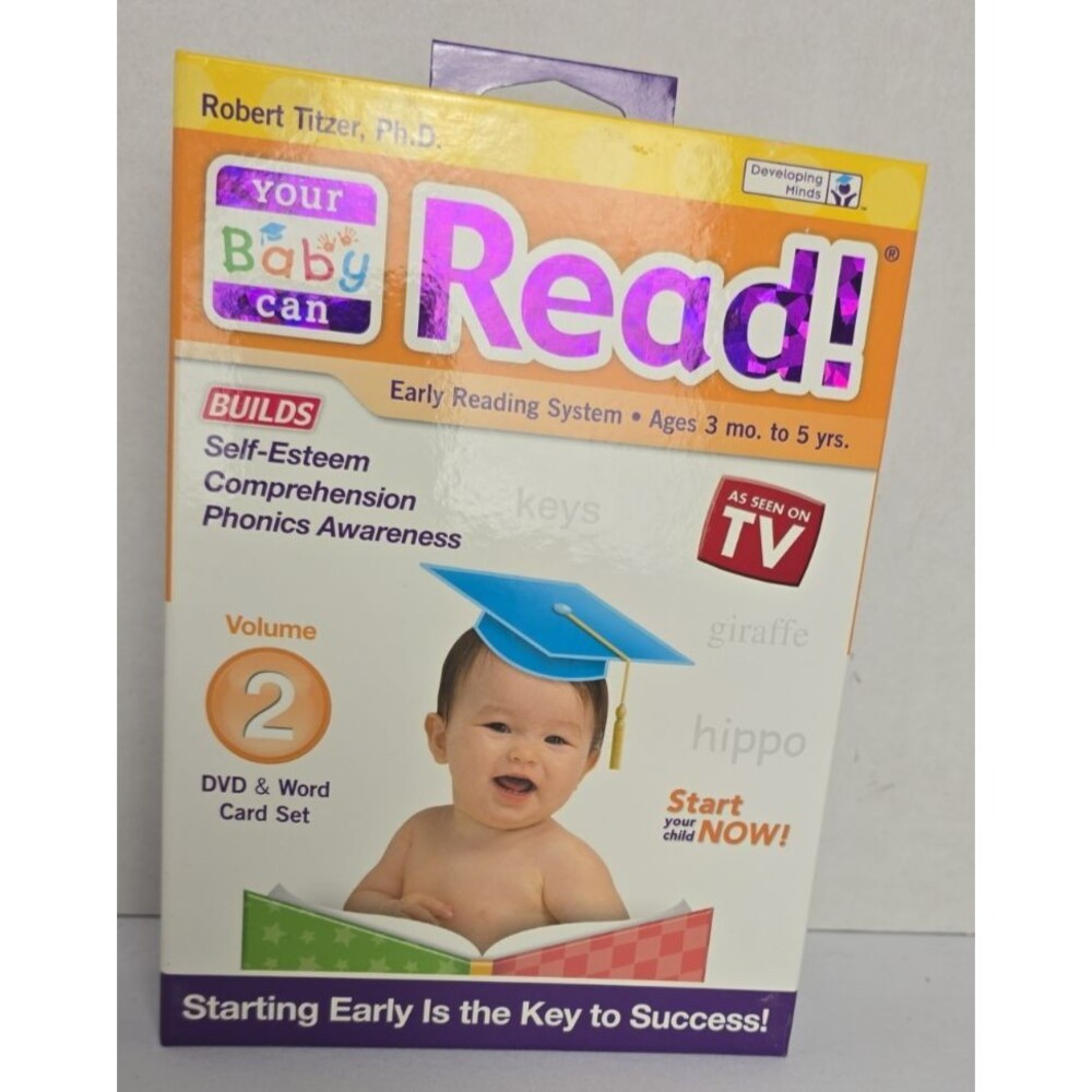 Your Baby Can Read DVD and Word‎ Card Set Volume 2 Early Reading System NEW